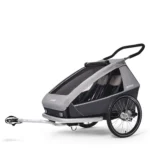 Kinderanhänger Croozer Kid Keeke 2 - 2 Kinder - stonegrey